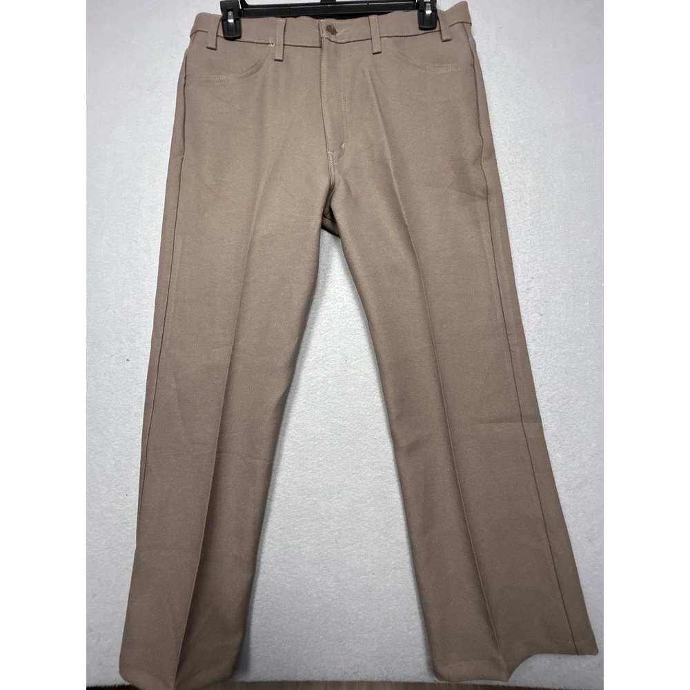 Levi's Action Slacks Dacron Polyester Tan Brown W36 L30 Mens